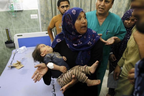 Principalmente en la ciudad de Gaza, al tiempo que las ambulancias y equipos de rescate se afanaban por trasladar a las víctimas a los hospitales.