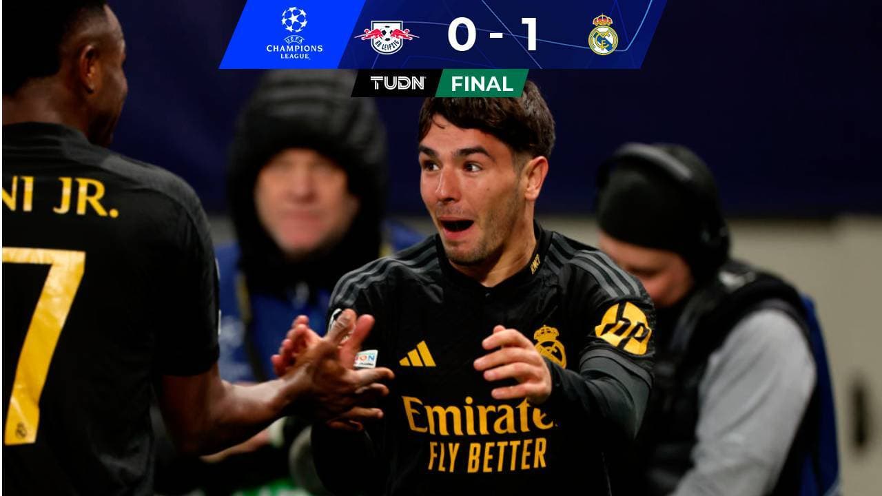 Resumen | Con un gran Lunin y golazo de Brahim, Real Madrid vence al Leipzig