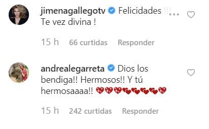 Entre los artistas que felicitaron a los pequeños por su primera comunión, estuvieron 
<b><a href="https://www.univision.com/shows/hoy/las-fotos-mas-bellas-de-galilea-montijo-y-andrea-legarreta-con-sus-hijos-fotos">Andrea Legarreta</a></b> y Jimena Gallego.