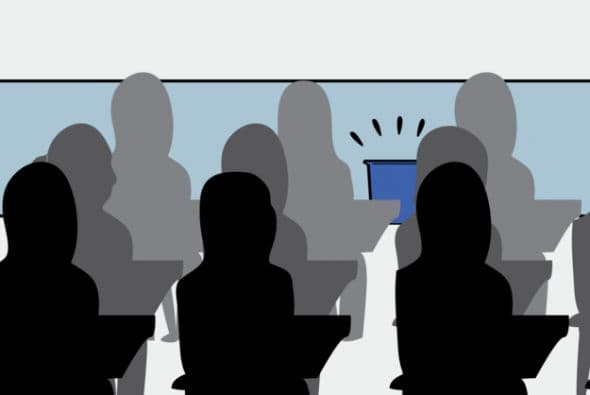 Por supuesto, los alumnos al fondo de la clase lo tenían bastante más difícil que los de delante, y se quejaron por esta injusticia