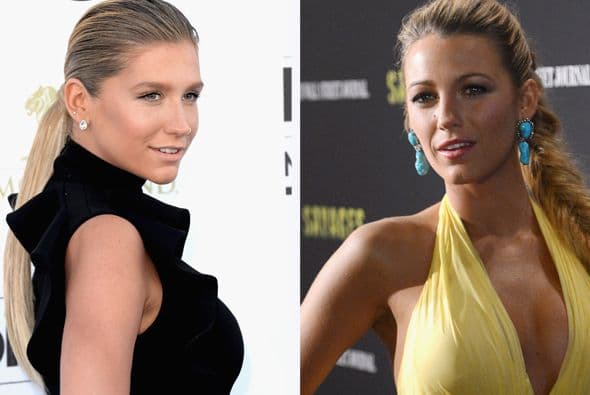 Kesha y Blake Lively tan rubias, tan lindas y tan parecidas.