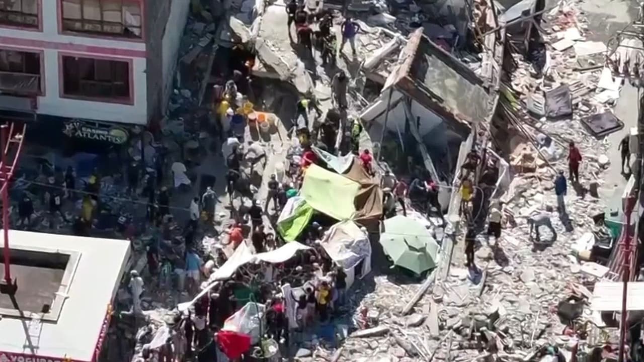 Así se ve desde un helicóptero la destrucción que dejó el terremoto en ciudades de Colombia