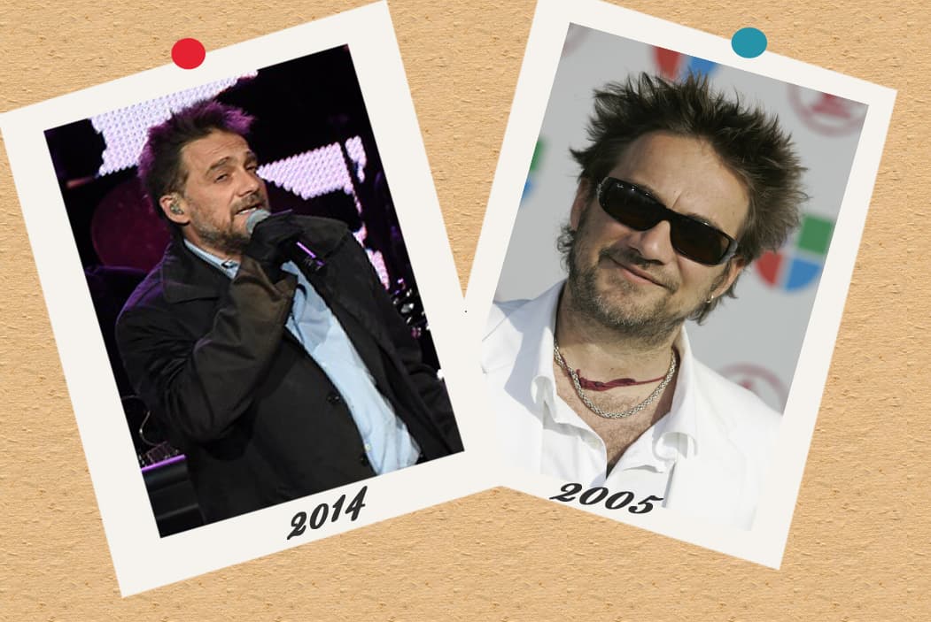 ¡Nueve años de diferencia no han logrado aplacar los pelitos de punta de Vicentico! Eso sí, siempre lleva una actitud muy juvenil.