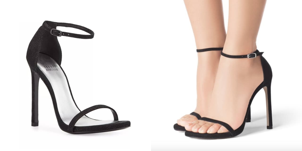 En esta ocasión se trata de la versión en cuero de napa negro del
<b><a href="https://www.stuartweitzman.com/products/nudist/black-goose-bump-nappa-leather/?DepartmentId=892&DepartmentGroupId=9">diseñador Stuart Weitzman</a> </b>de $415 dólares.
<br>