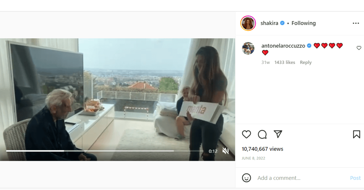 Antonela Roccuzzo apoyó a Shakira durante los problemas de salud de su papá