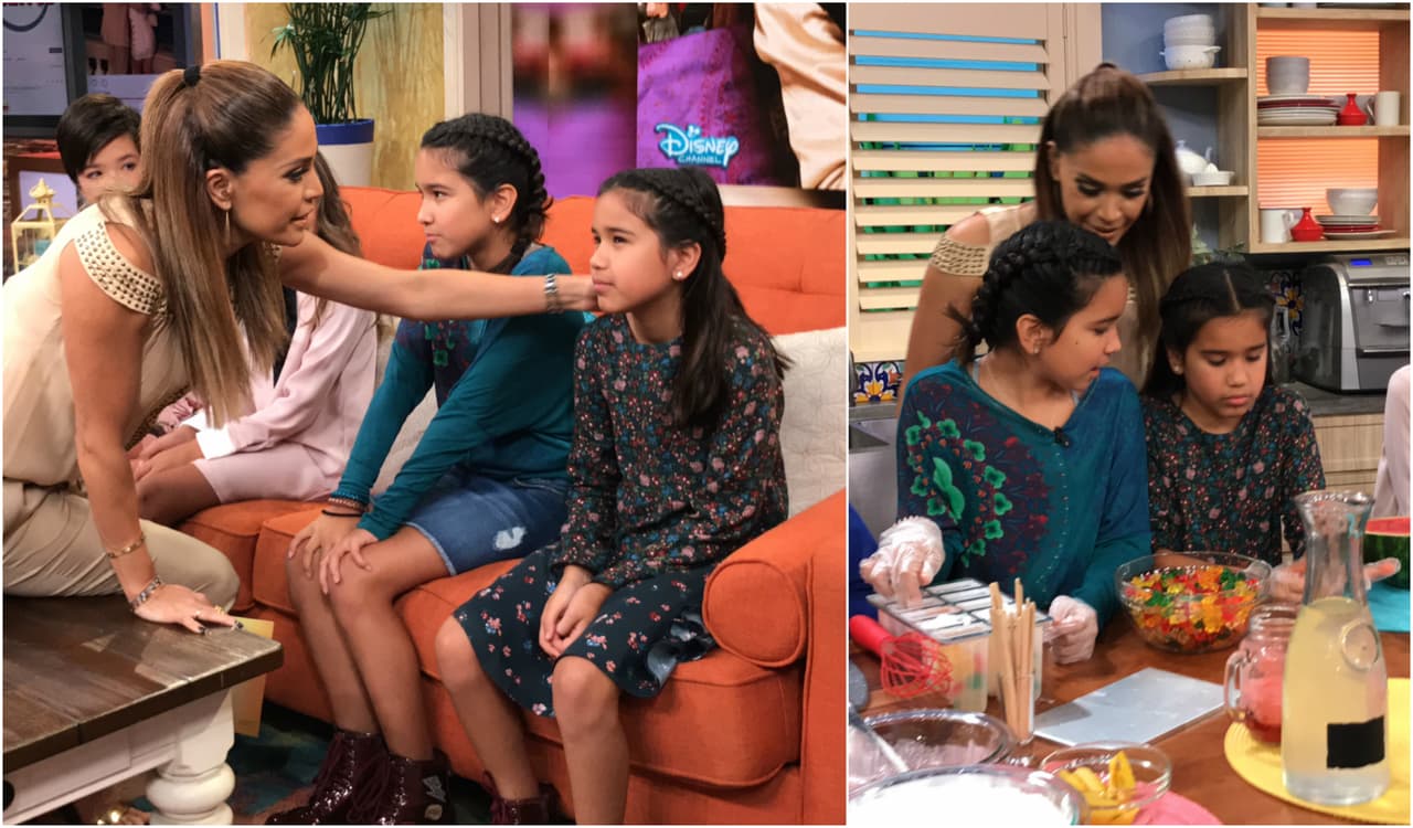 Karla Martínez llegó acompañada de sus dos grandes amores a trabajar