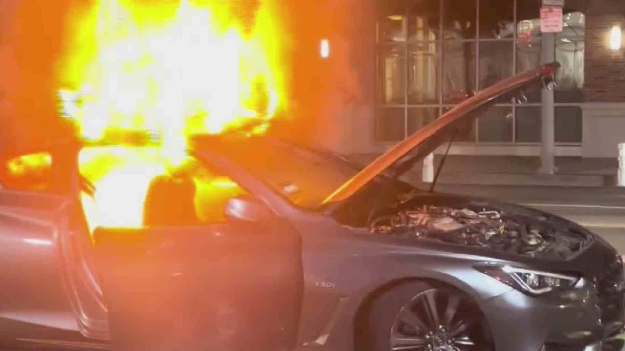 Caos e incendio tras carreras clandestinas en Los Ángeles