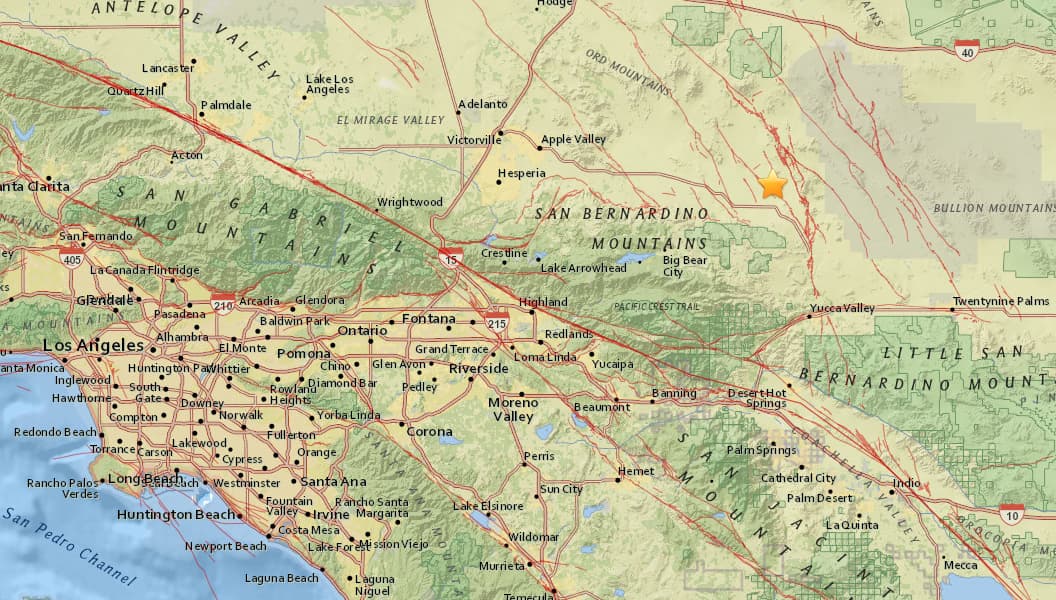 Temblor de magnitud 3.4 estremeció la zona de Big Bear en California