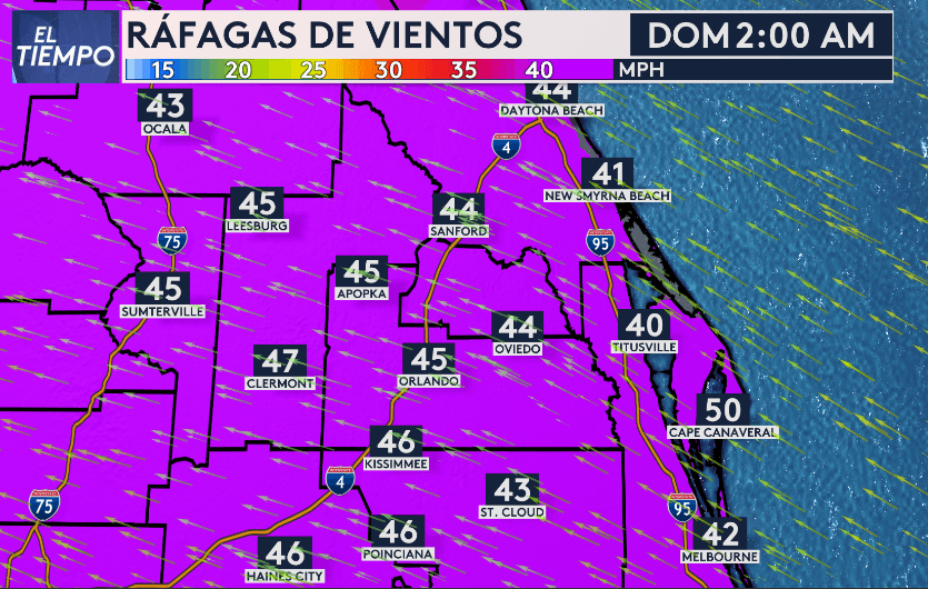 Ráfagas de vientos de este fin de semana