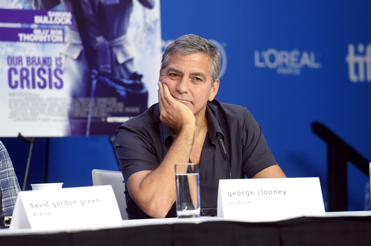 George Clooney en conferencia en Toronto.