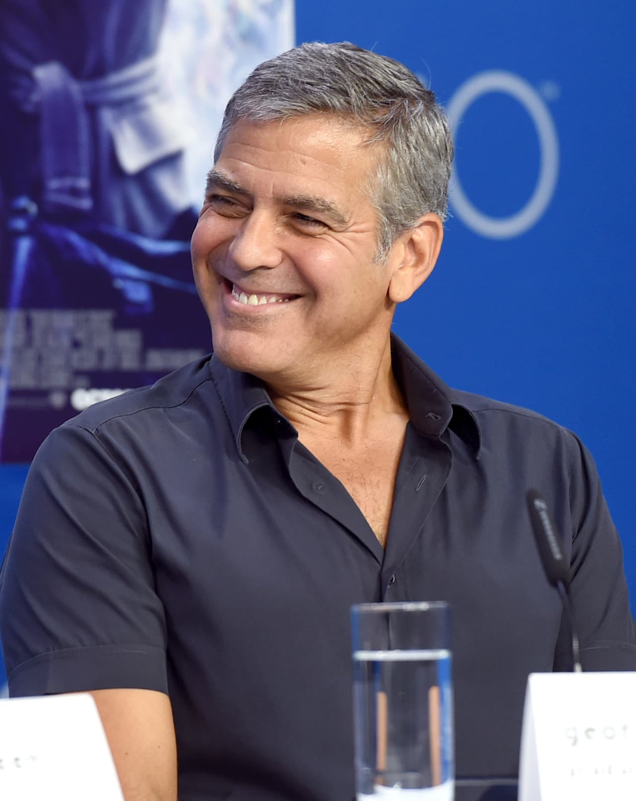 George Clooney en conferencia en Toronto.