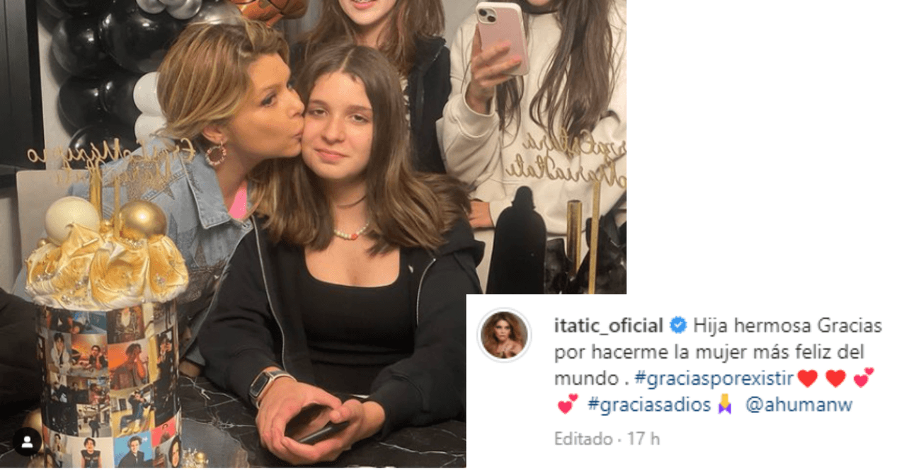 Itatí Cantoral y su hija, María Itatí