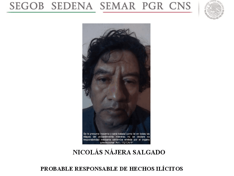 Nicolás Nájera Salgado, líder del cártel Guerreros Unidos