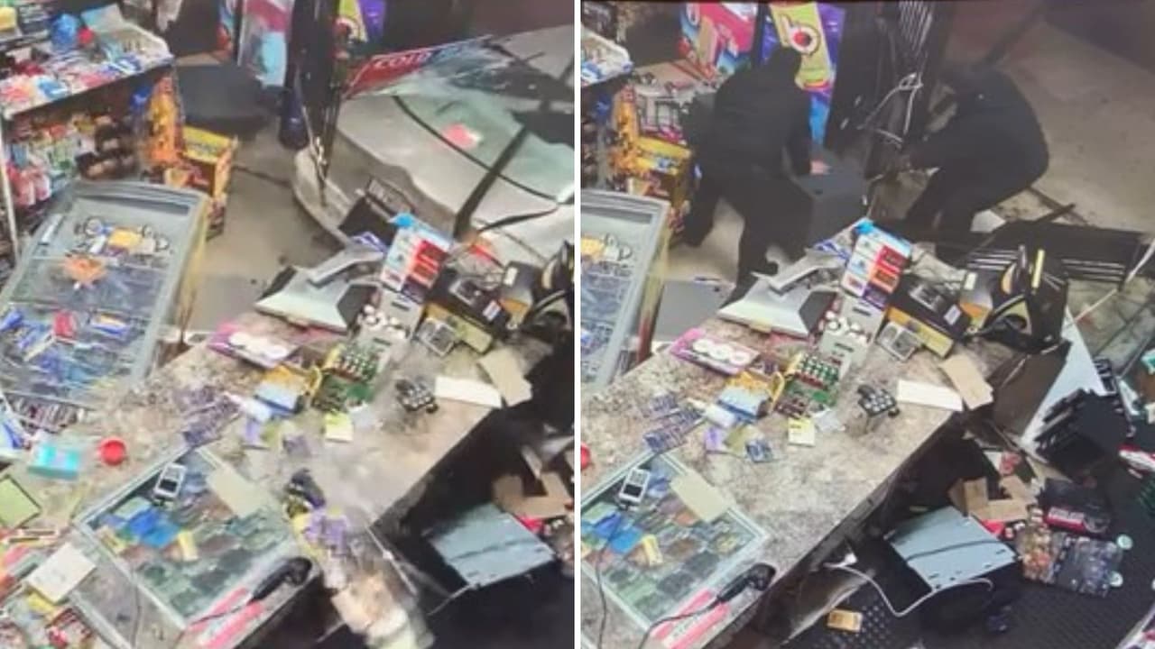 Al menos seis negocios fueron vandalizados en San José durante el robo de cajeros automáticos.