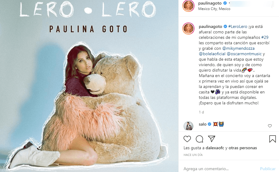 Durante los meses de confinamiento por COVID-19, Paulina ha aprovechado para sumergirse en proyectos musicales, muestra de esto es la presentación de su sencillo: ‘Lero Lero’, el cual cantó por primera vez en este evento.
<br>