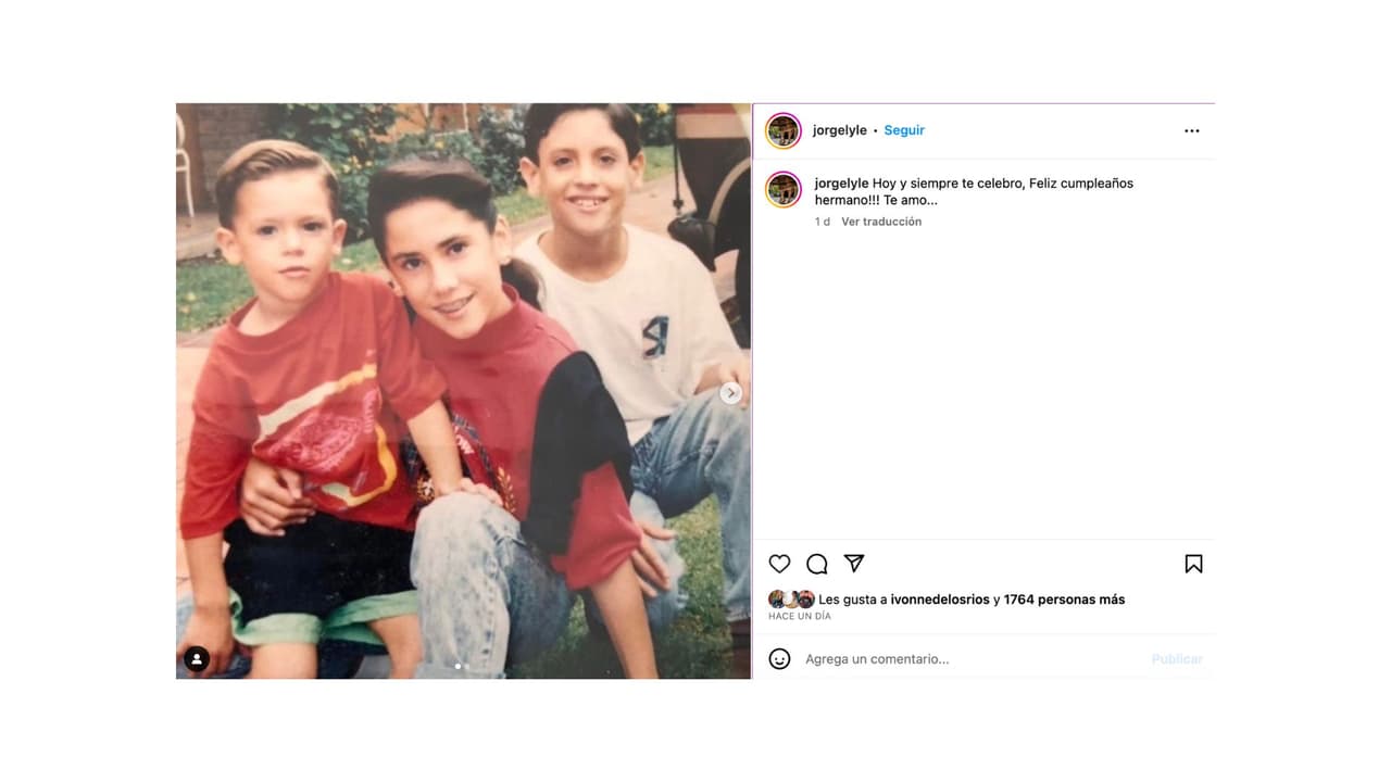 Hermano de Pablo Lyle lo felicita por su cumpleaños.