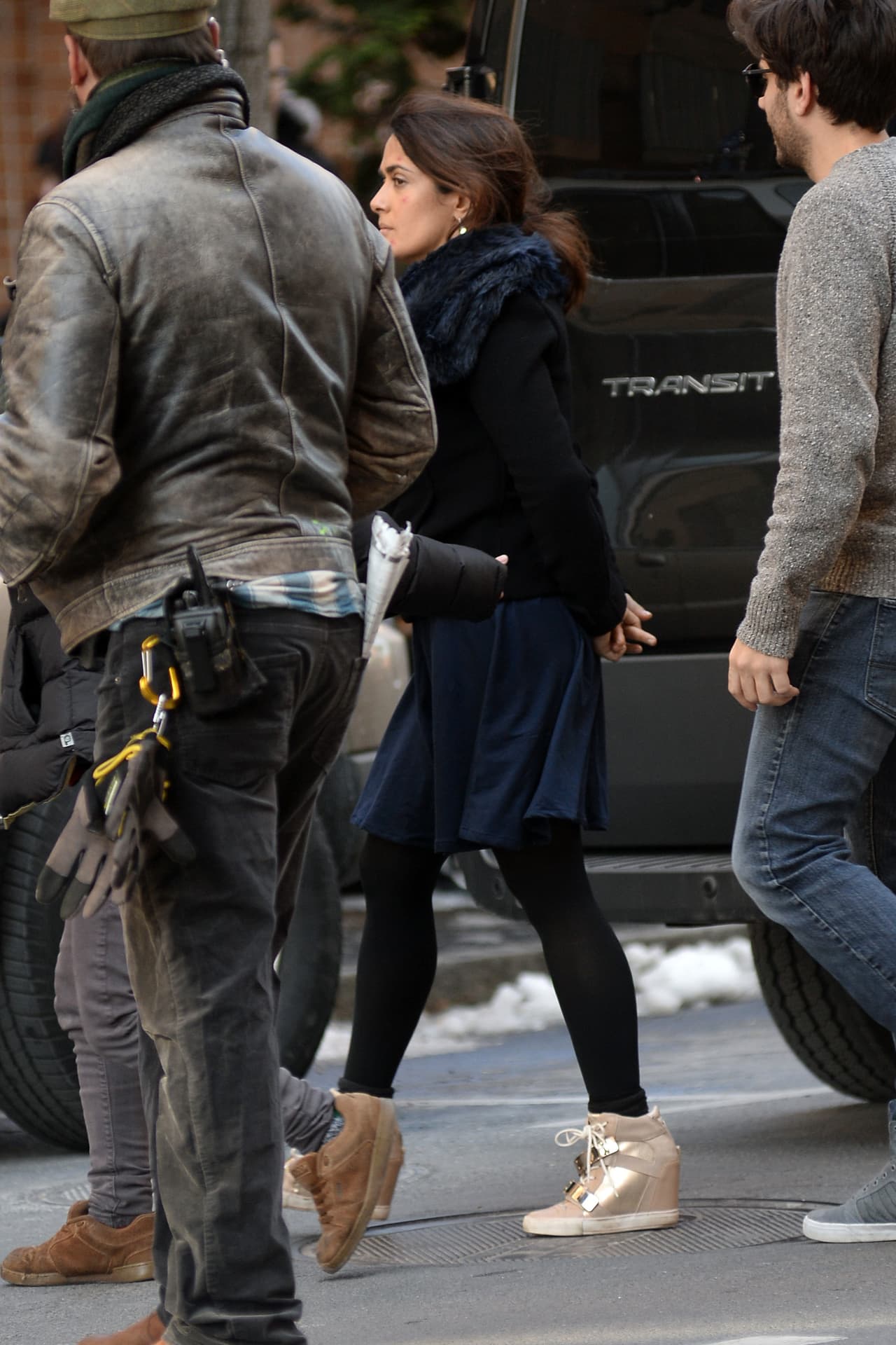 La veracruzana en el set de su nueva película.