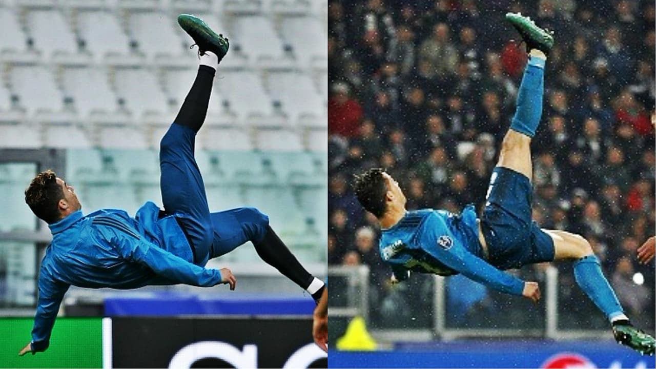 La chilena de Cristiano no fue casualidad: un día antes había hecho una idéntica en la práctica