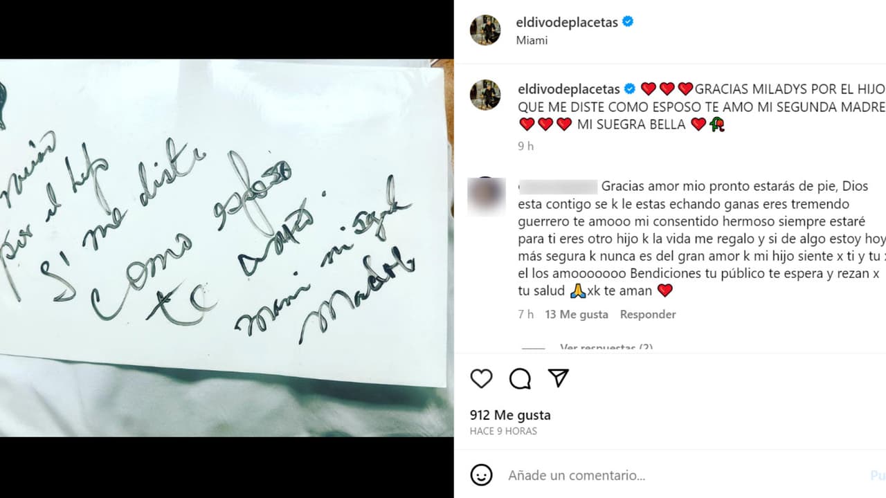 El segundo mensaje de Eduardo Antonio fue dedicado a su suegra.