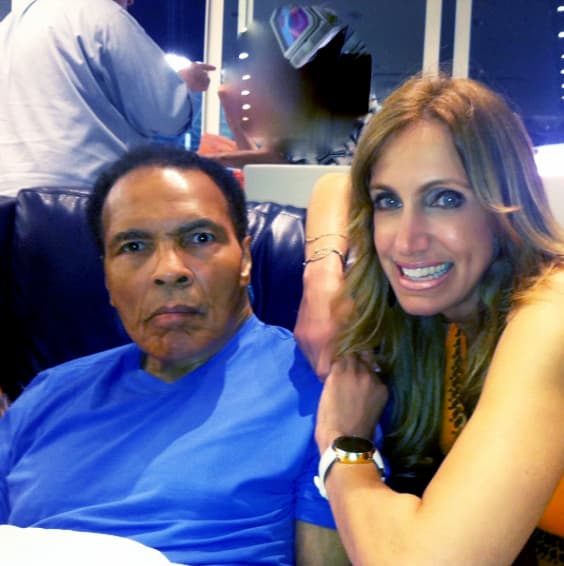 Con uno de los mejores boxeadores de todos los tiempos Muhammad Ali.