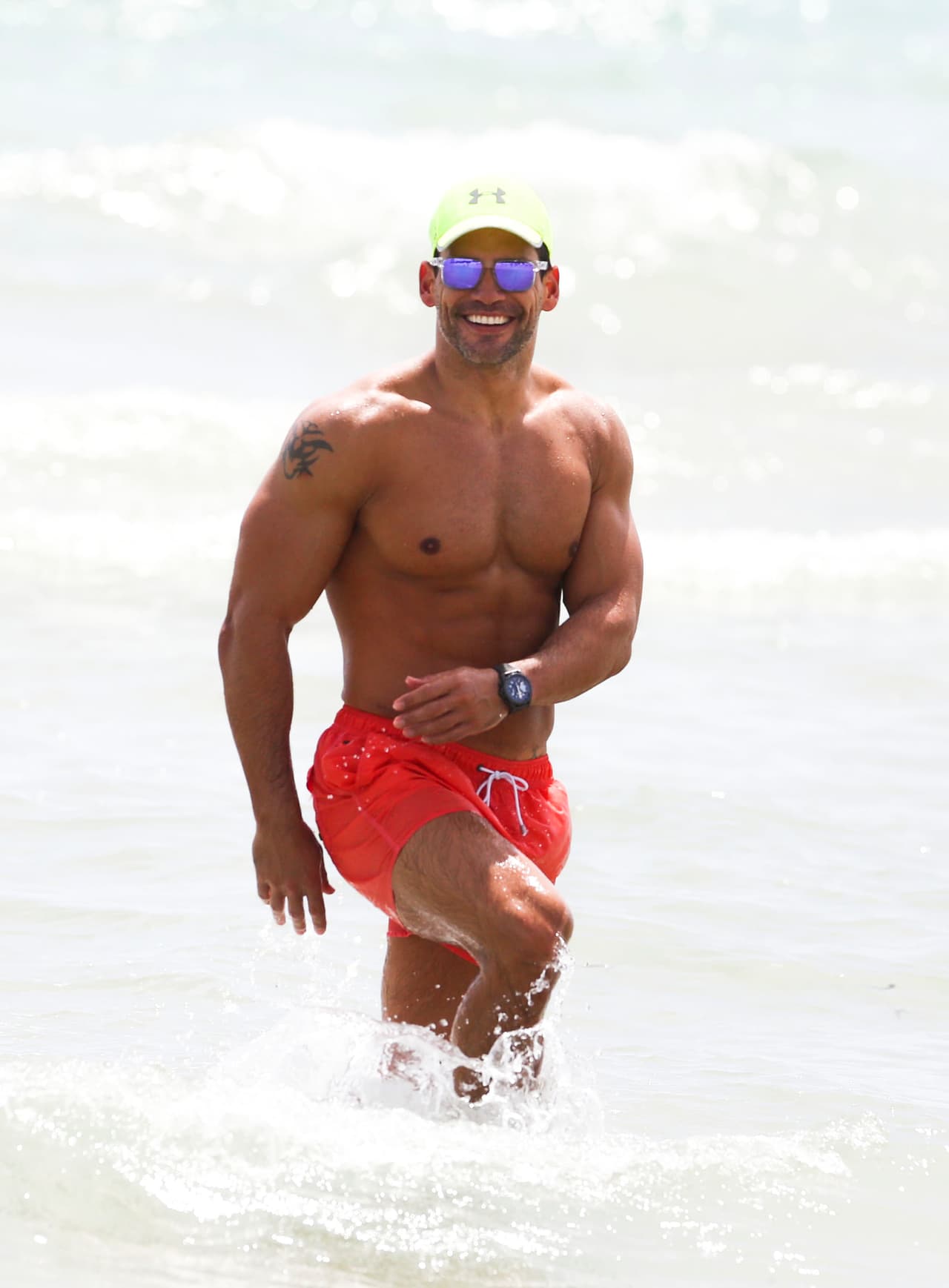 Cristián estuvo muy sonriente en las playas de Miami.