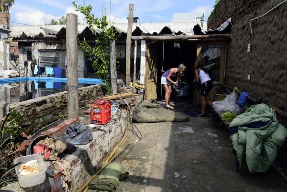 Allí aún quedan unos 400 evacuados, de los 2,500 que llegó a haber en el pico de la inundación tras el temporal sin precedentes que se desató el martes.