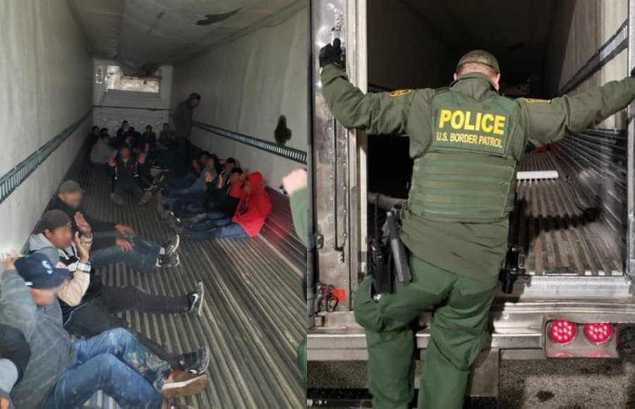 Imagen publicada por la patrulla fronteriza durante el operativo realizado este miércoles en Salton City.