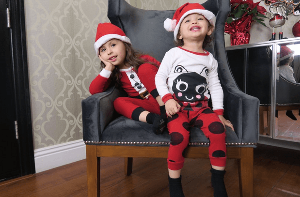 Pero sí compartió las imágenes de sus pequeñas esperando por Santa Claus.