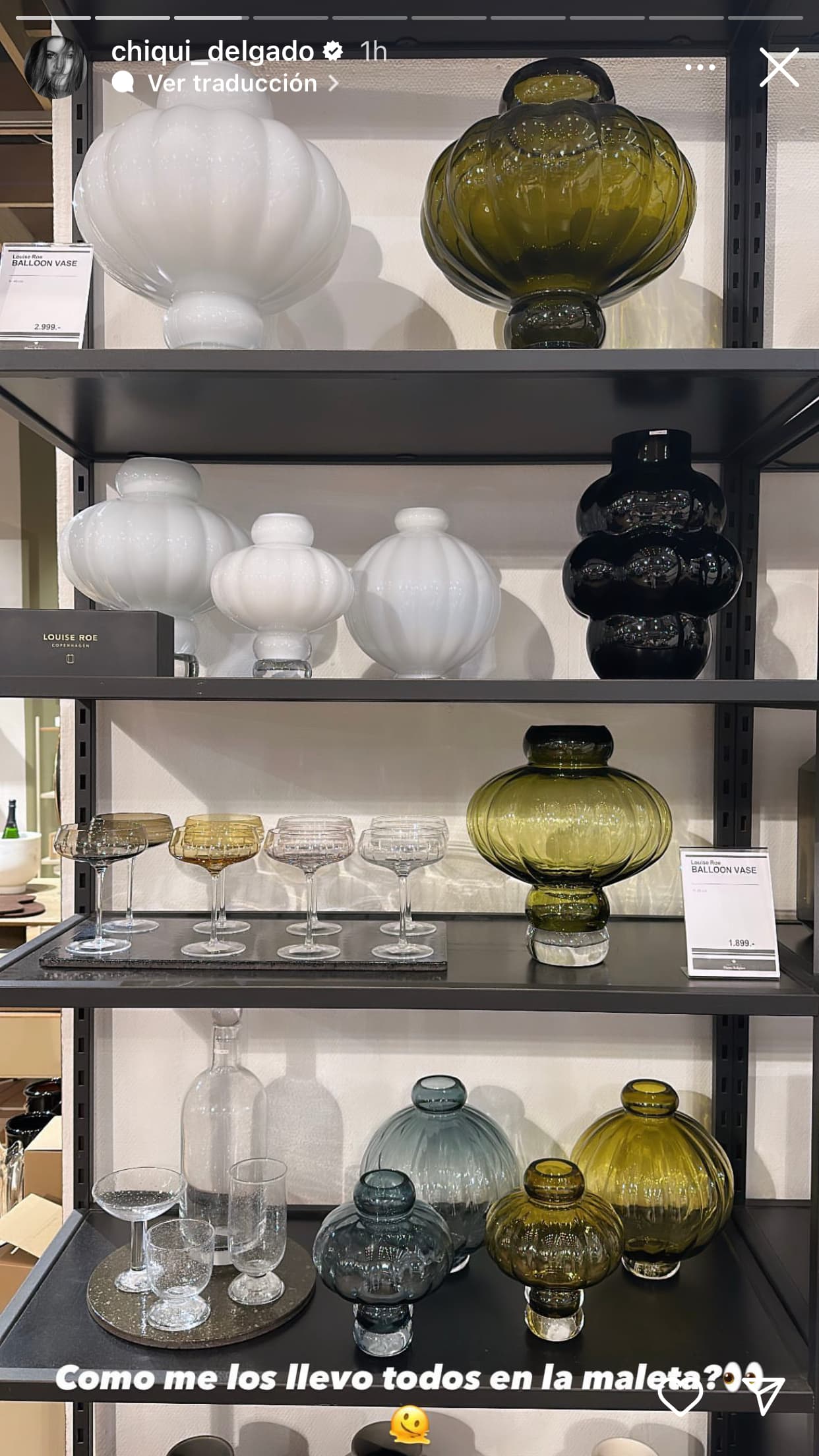 Ha visitado tiendas de interiorismo y diseño y ha sufrido porque le gustaría llevarse muchos objetos y accesorios de vuelta a Miami.