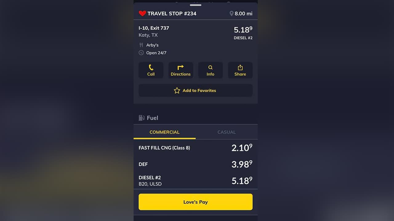 "Esto es en el Love’s de Katy, TX", señala Oscar M Ariza.