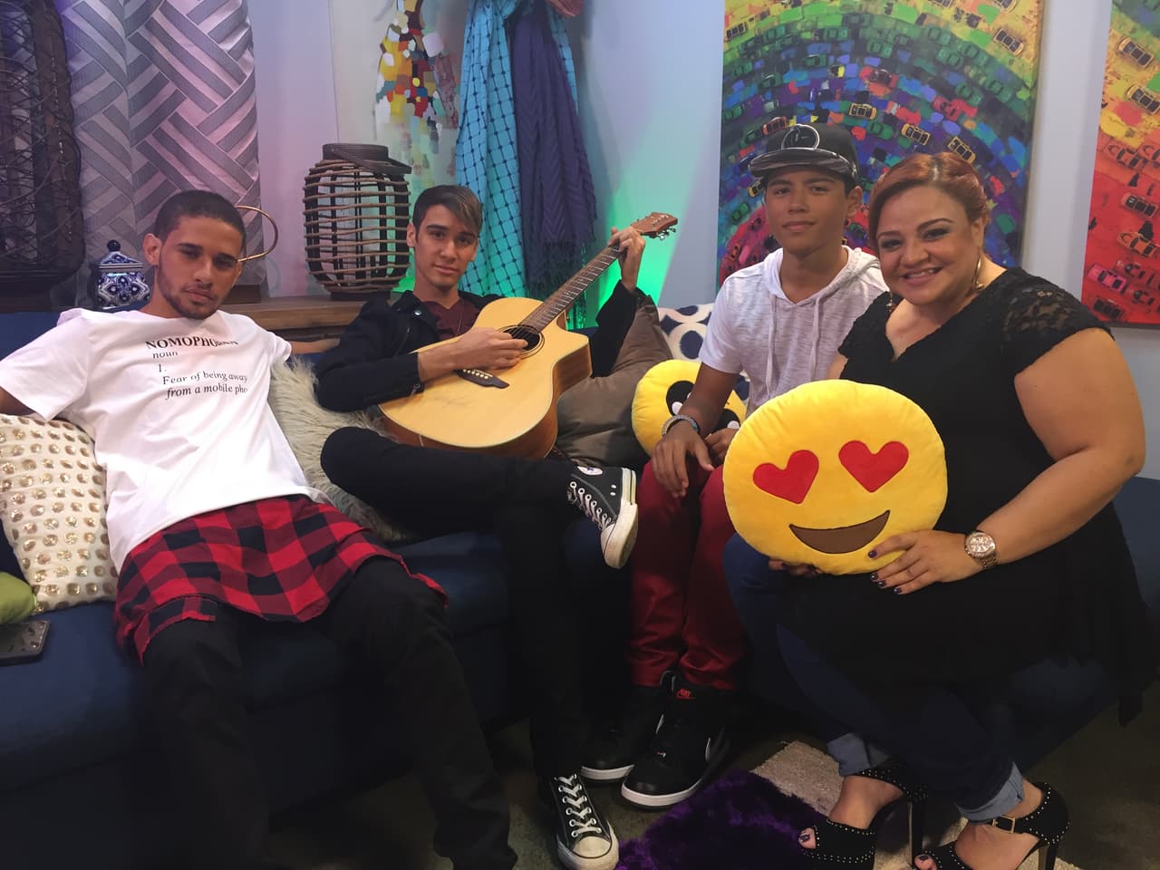 Patricia y José compartieron con los exparticipantes de la primera edición de La Banda, Joshua, Jaime y Sebastián, entre otros invitados en la primera grabación del programa.