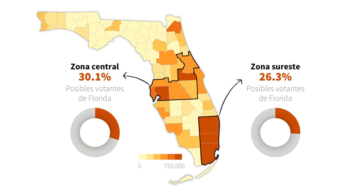 Florida: el puñado de condados que puede decidir quién llega a la Casa Blanca