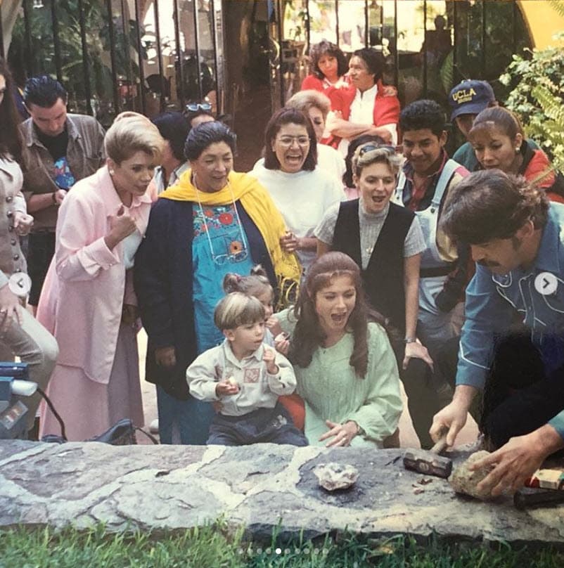 Uno de los momentos que compartió fue cuando encontraron una geoda.