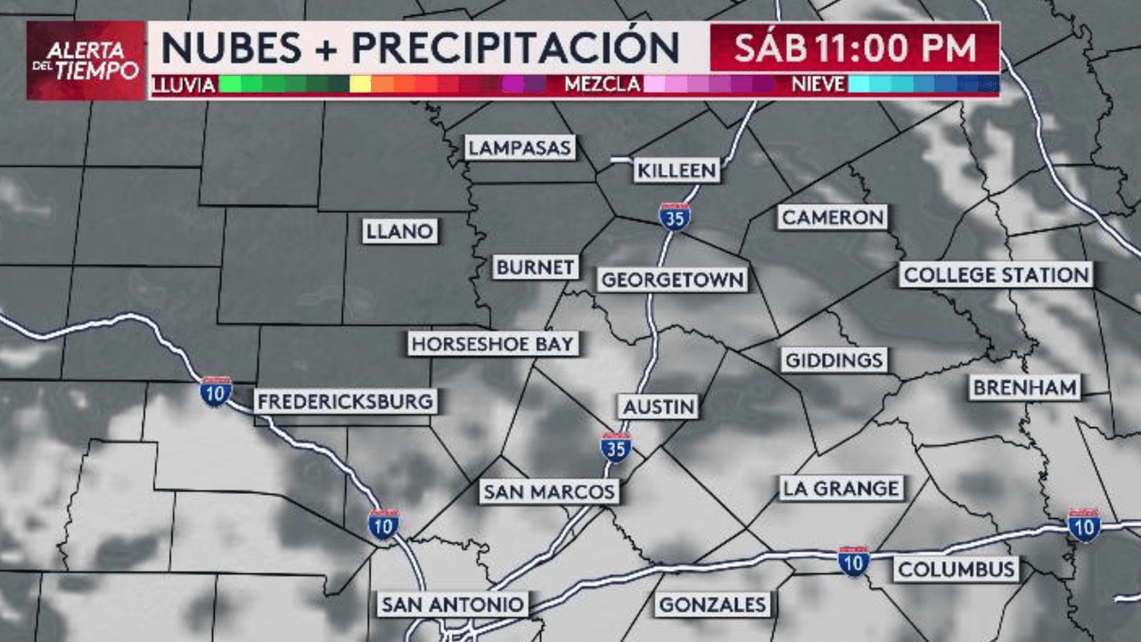 A las 11 pm la región estará libre de tormentas. Solo quedará nubosidad en el sur del área.
