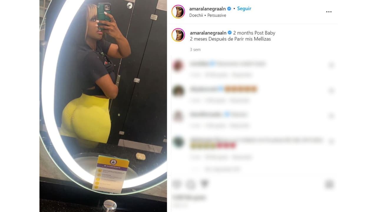 Amara 'La Negra' y su figura posparto a 2 meses de dar a luz