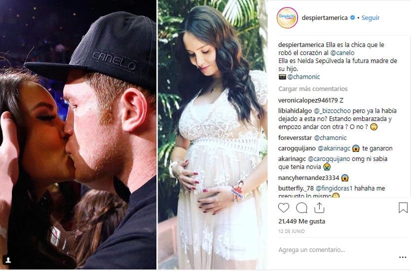En una publicación hecha desde el Instagram del programa matutino Despierta América el pasado 12 de junio se confirmó la próxima llegada del hijo de 'Canelo'.