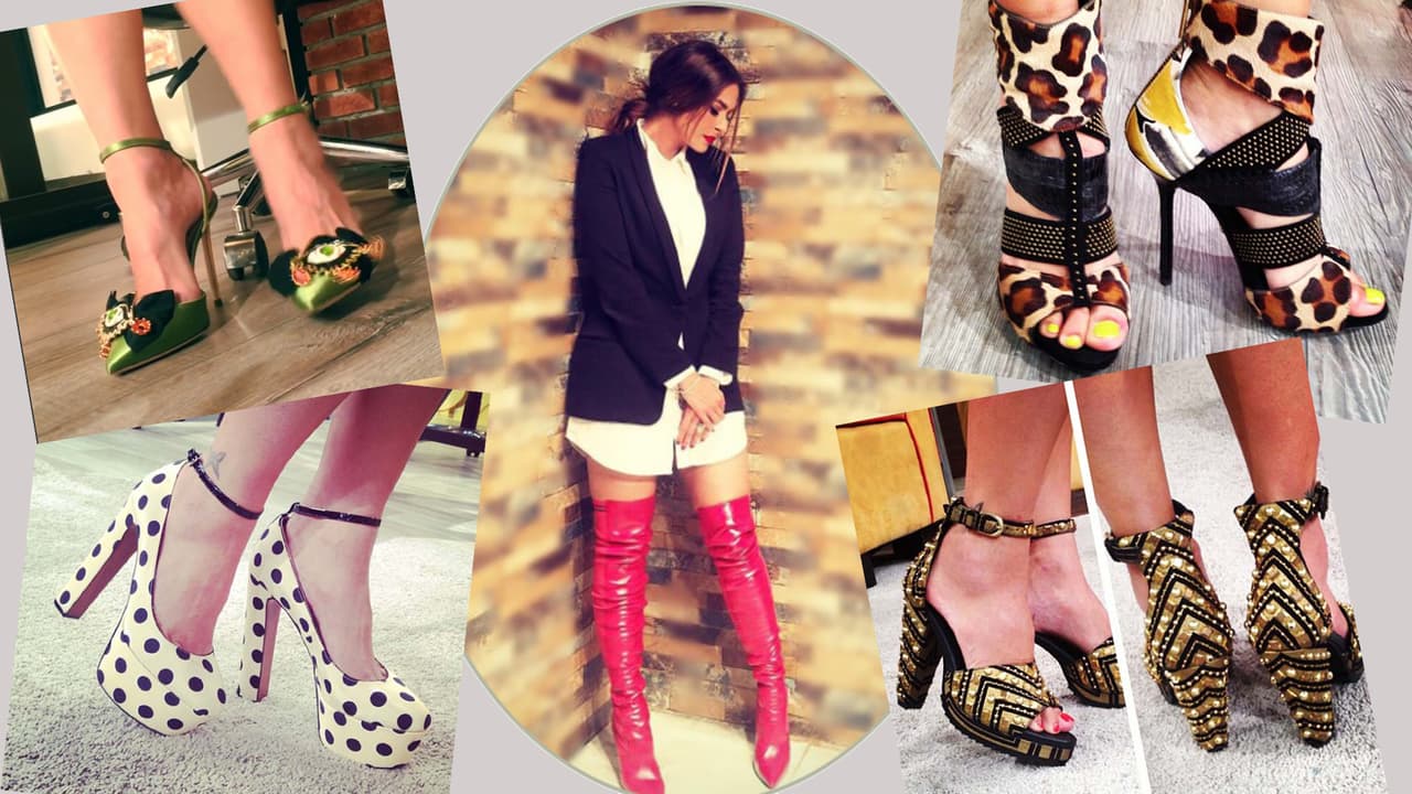 Altos, de piso, de plataforma, con pelo, de cuero, de colores intensos o decoraciones extravagantes, en el armario de 
<b><a href="http://www.univision.com/temas/galilea-montijo" target="_blank">Galilea Montijo</a></b> hay de todo tipo de zapatos.