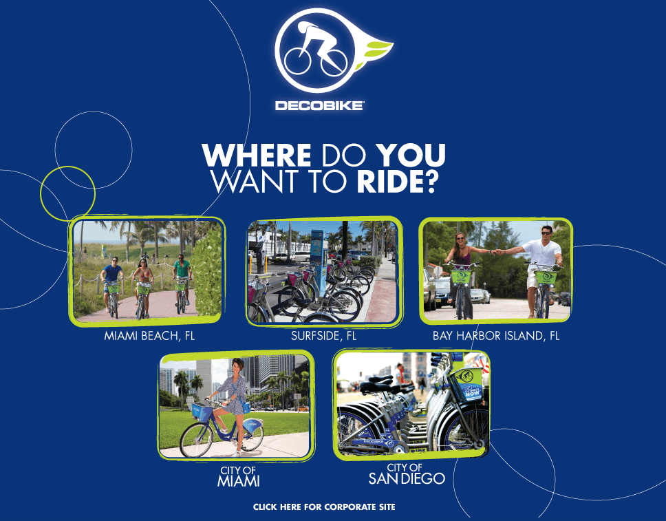 Enrique Pierdant holds a bikesharing concession with Miami Beach (DecoBike) and in San Diego, and is hoping to begin operations in the Mexican city of Puebla.