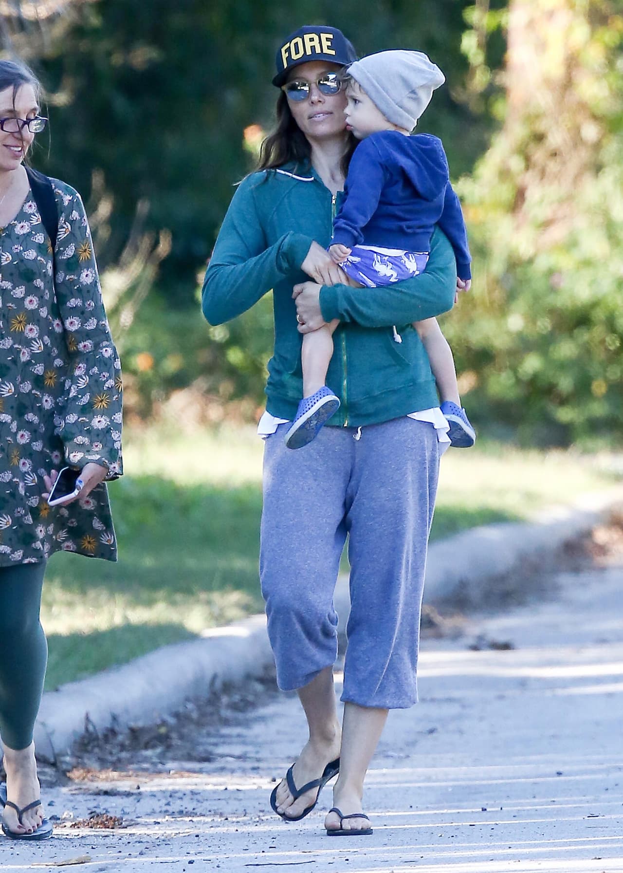 La actriz lucía de lo más relajada en ropa deportiva.