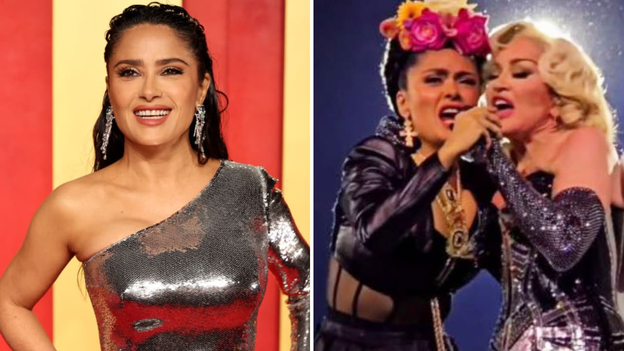 Salma Hayek se viste de Frida Kahlo para el último concierto de Madonna en México