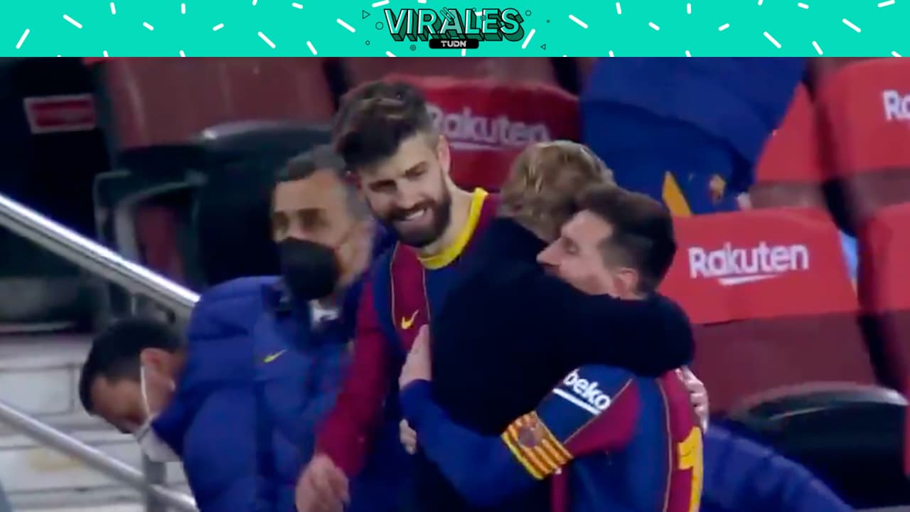 Messi celebra el pase a la Final con abrazo emotivo a Piqué y Koeman