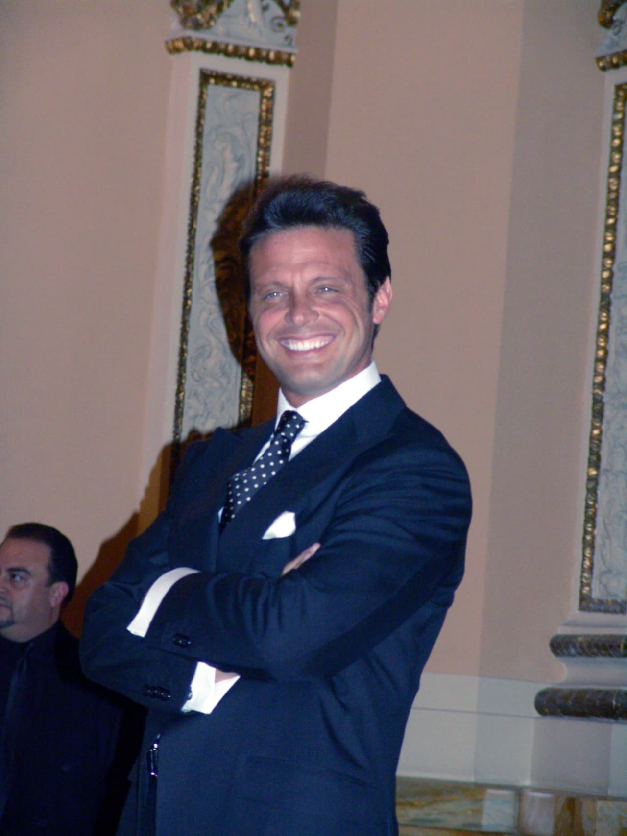 Luis Miguel durante la presentación de su producción "México en la Piel"/México, 09 de noviembre, 2004.
<br>