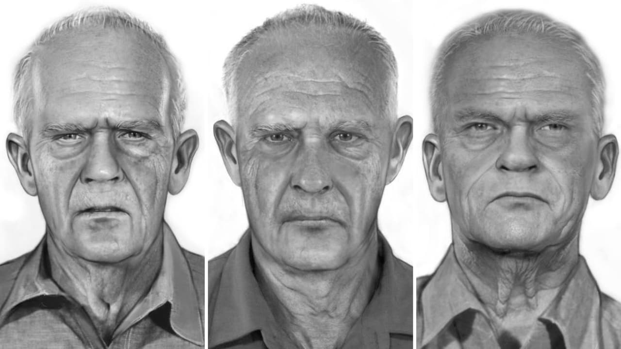 <h3 class="cms-H3-H3">John William Anglin (izq.), Clarence Anglin (centro) y Frank Lee Morris</h3>
<br>
<br>Con estas imágenes, las autoridades indican cómo lucirían actualmente los sospechosos.
<br>
<br>Estos tres hombres blancos
<b><a href="https://www.univision.com/noticias/sucesos/fotos-10-escapes-mas-impresionantes-prision-historias-detras-fotos" target="_blank">escaparon de la prisión federal de Alcatraz en 1962</a></b>.