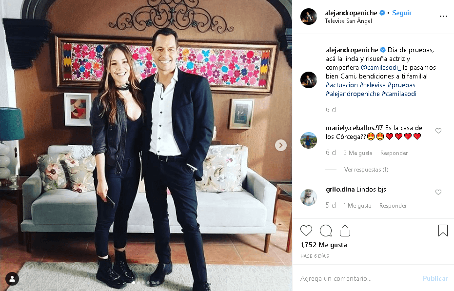 También Camila Sodi asistió a los foros de grabación para hacer pruebas con Alejandro Peniche.