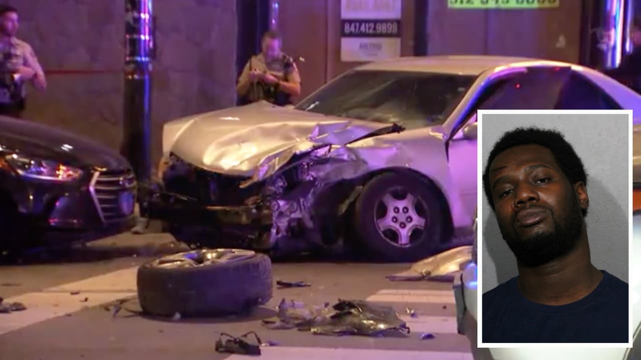 Encuentran armas y droga en el auto que causó choque múltiple en River North