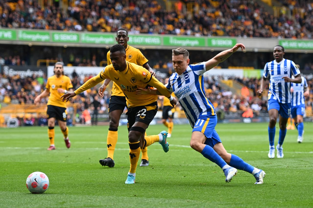 Brighton goleó 0-3 a Wolves de Raúl Jiménez en la Jornada 35.