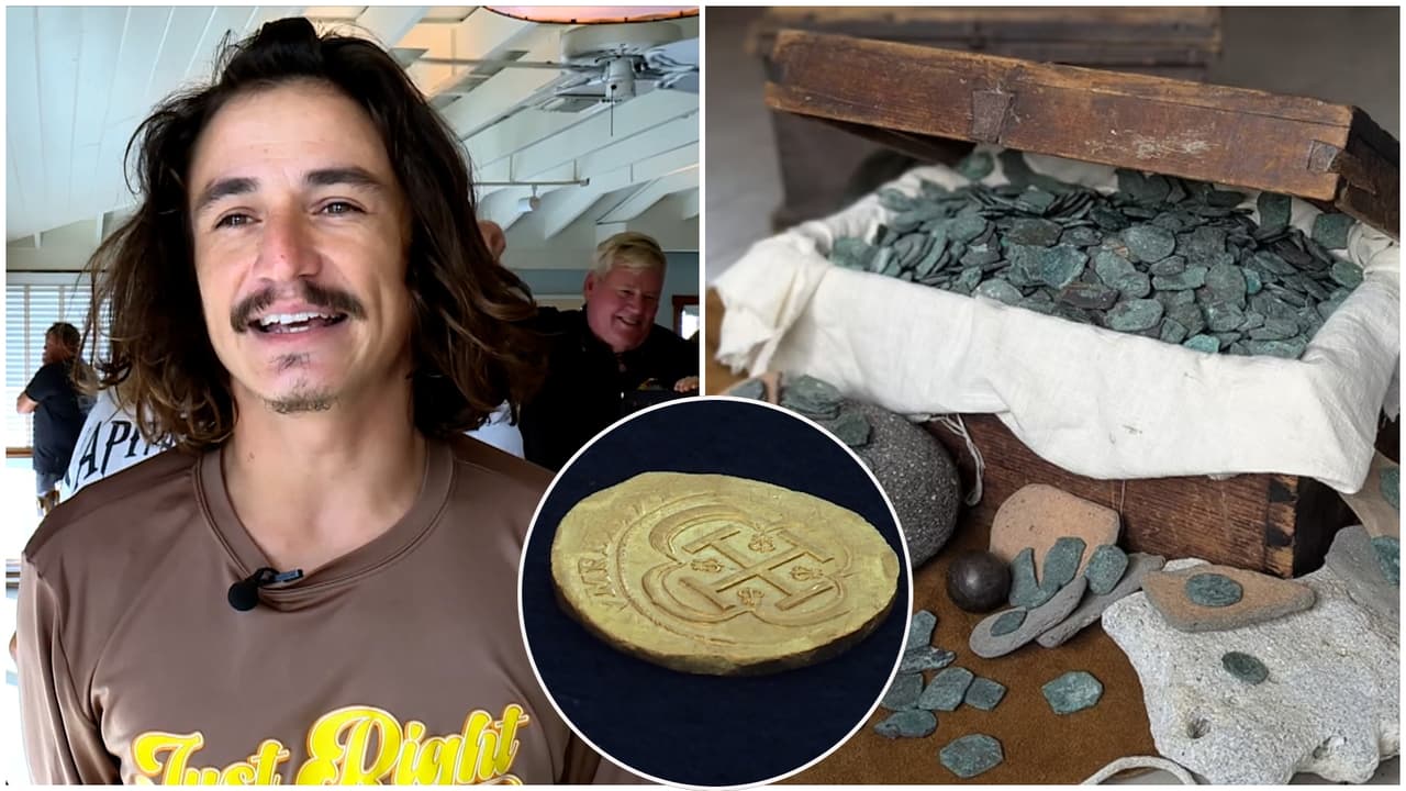 Hallan en Florida un tesoro hispano de $1 millón en naufragio español de 1715 