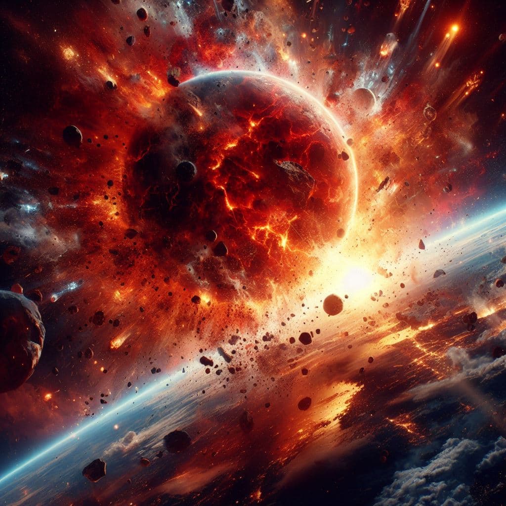 Choque entre Marte y la Tierra