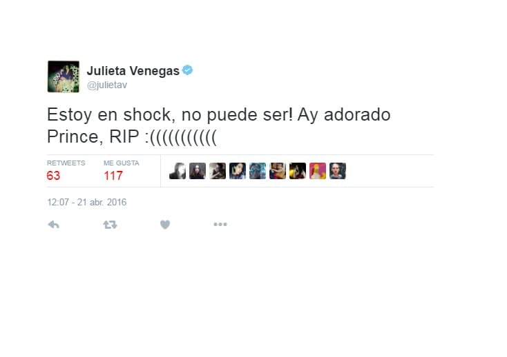Para Venegas fue una noticia que simplemente fuerte. Ella y el músico guardaban una amistad, incluso se dice que había ido a comer a su casa.