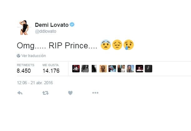 La cantante fue directa, y mostró su tristeza por esta noticia.